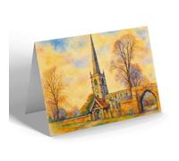 NOTELET - St Wystan's Church, Repton - Vintage Art Style