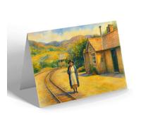 NOTELET - Station Mistress Festiniog Railway (a) - Vintage Art Style