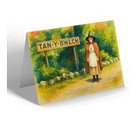 NOTELET - Station Mistress Festiniog Railway (b) - Vintage Art Style