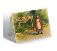 NOTELET - Station Mistress Festiniog Railway (c) - Vintage Art Style