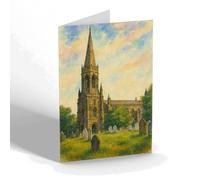 NOTELET - Stockton-on-Tees. Holy Trinity Church - Vintage Art Style
