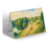NOTELET - Stockton-On-Tees. Lake in the Park - Vintage Art Style