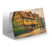 NOTELET - Stratford-on- Avon. Shakespeare's House - Vintage Art Style