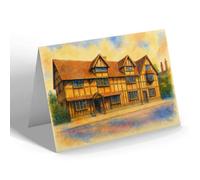 NOTELET - Stratford-on-Avon. Shakespeare's House - Vintage Art Style