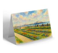 NOTELET - Sunken Gardens & West Pier, Hove - Vintage Art Style