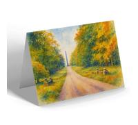 NOTELET - The Avenue & Obelisk, Castle Howard - Vintage Art Style
