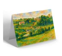 NOTELET - The Bathing Pool & Greta Towers, Ingleton - Vintage Art Style