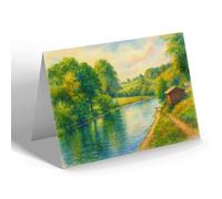 NOTELET - The Bathing Pool, River Wenning High Bentham - Vintage Art Style