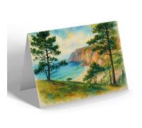 NOTELET - The Beach from the Pine Woods, Beer (a) - Vintage Art Style