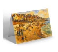NOTELET - The Beach, Lyme Regis (a) - Vintage Art Style