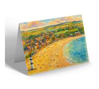 NOTELET - The Beach, Port Erin - Vintage Art Style
