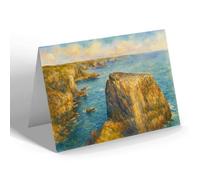 NOTELET - The Birds on Stack Rock, Bosherston - Vintage Art Style