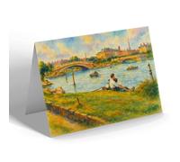 NOTELET - The Boating Lake & New Bridge, Southport - Vintage Art Style