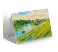NOTELET - The Boating Lake, Severn Beach - Vintage Art Style