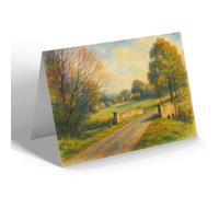 NOTELET - The Bridge, Bourton Road, Sherborne - Vintage Art Style