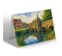 NOTELET - The Bridge, Bradford-on-Avon (b) - Vintage Art Style