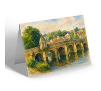 NOTELET - The Bridge, Bradford-on-Avon (c) - Vintage Art Style