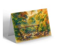 NOTELET - The Bridge, Happy Valley, Llanfairfechan - Vintage Art Style