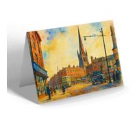 NOTELET - The Bull Ring, Wakefield - Vintage Art Style