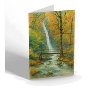 NOTELET - The Cascade, Lydford Gorge - Vintage Art Style
