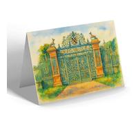 NOTELET - The Castle Gates, Chirk - Vintage Art Style