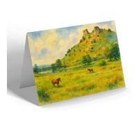 NOTELET - The Castle Ruins, Dryslwyn - Vintage Art Style