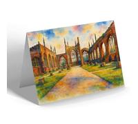 NOTELET - The Cathedral, Coventry (a) - Vintage Art Style