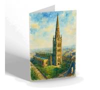 NOTELET - The Cathedral, Coventry (b) - Vintage Art Style