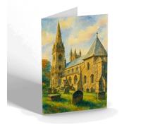 NOTELET - The Cathedral, from the South West, Llandaff - Vintage Art Style