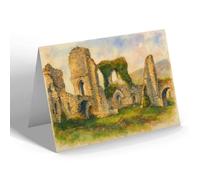 NOTELET - The Chapel Ruins, Corfe Castle - Vintage Art Style