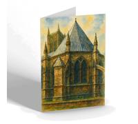 NOTELET - The Chapter House, Lincoln Cathedral - Vintage Art Style
