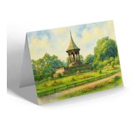 NOTELET - The Chinese Bell Arboretum, Nottingham - Vintage Art Style