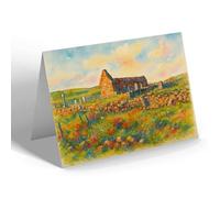 NOTELET - The Church & Celtic Cross, Kilmory Knap - Vintage Art Style
