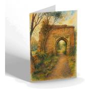 NOTELET - The Church Gate, Grey Friars, Canterbury - Vintage Art Style