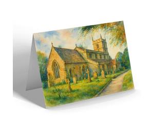 NOTELET - The Church, Great Barrington - Vintage Art Style