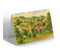 NOTELET - The Church, Llanrhaiadr, near Oswestry - Vintage Art Style