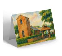 NOTELET - The Church & Lytch Gate, Sutton-on-Sea - Vintage Art Style