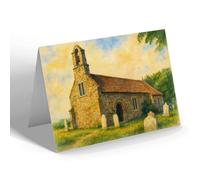 NOTELET - The Church, Overton - Vintage Art Style