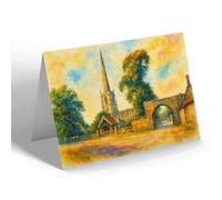 NOTELET - The Church, Repton - Vintage Art Style