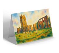 NOTELET - The Church & Ruins, Walberswick - Vintage Art Style