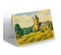 NOTELET - The Church, Saxby all Saints - Vintage Art Style