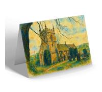 NOTELET - The Church, Upper Slaughter - Vintage Art Style
