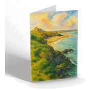 NOTELET - The Cliffs & Cove from East, Hayle - Vintage Art Style