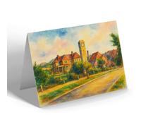 NOTELET - The Clock Tower, Patcham (b) - Vintage Art Style