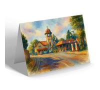 NOTELET - The Clock Tower, Warsash - Vintage Art Style