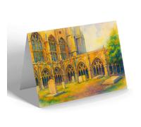 NOTELET - The Cloisters, Canterbury Cathedral - Vintage Art Style
