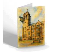 NOTELET - The Council House & Clock, Coventry - Vintage Art Style