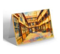 NOTELET - The Courtyard, New Inn Gloucester (a) - Vintage Art Style