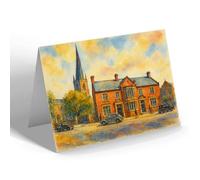 NOTELET - The Crooked Spire, Chesterfield - Vintage Art Style