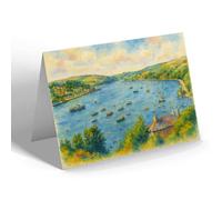 NOTELET - The Dart from Kingswear, Dartmouth - Vintage Art Style